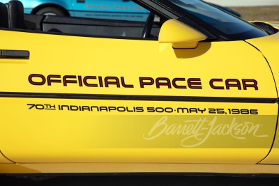 1986 CHEVROLET CORVETTE CONVERTIBLE INDY PACE CAR - 30