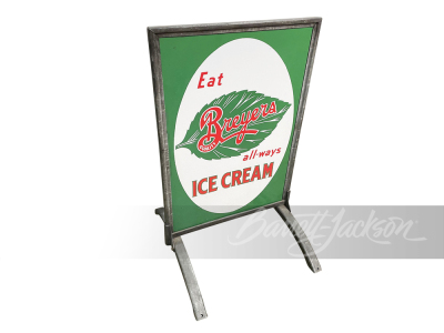 1930S BREYERS ICE CREAM PORCELAIN CURB-SIGN - 2