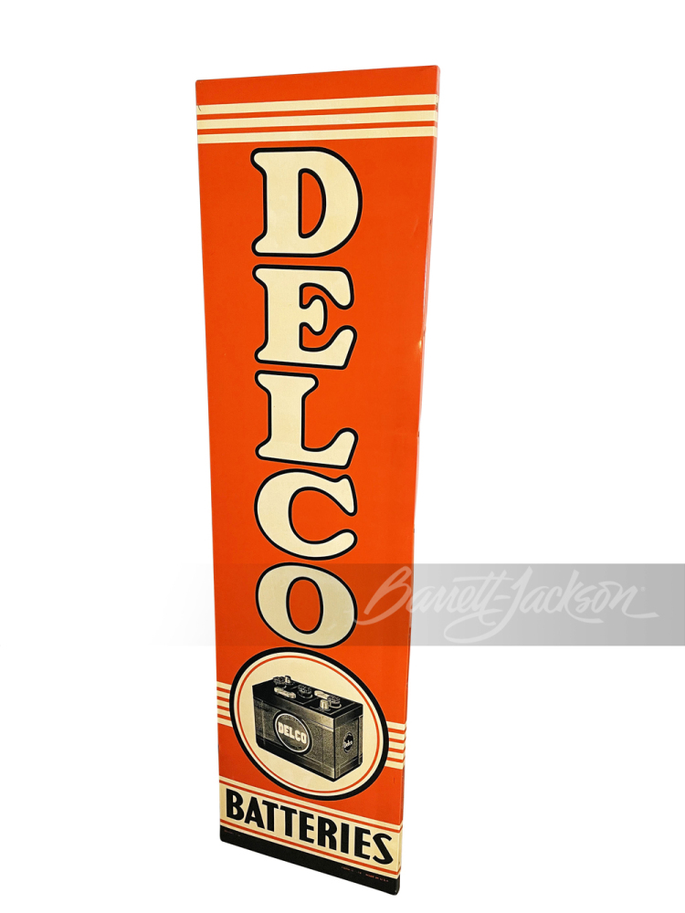 1950 DELCO BATTERIES TIN SIGN