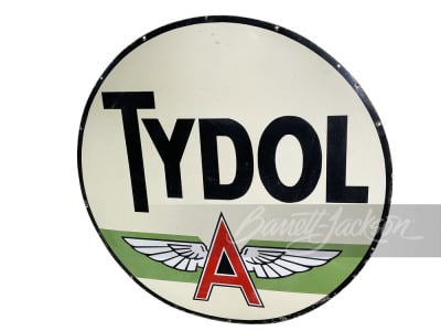 1940S TYDOL FLYING A PORCELAIN SIGN - 2