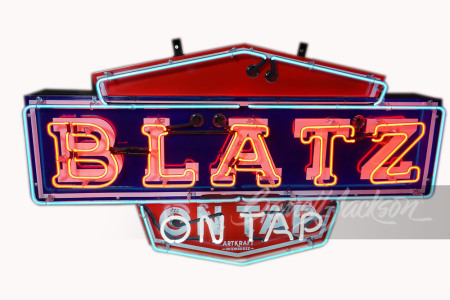 1930S BLATZ BEER NEON PORCELAIN SIGN