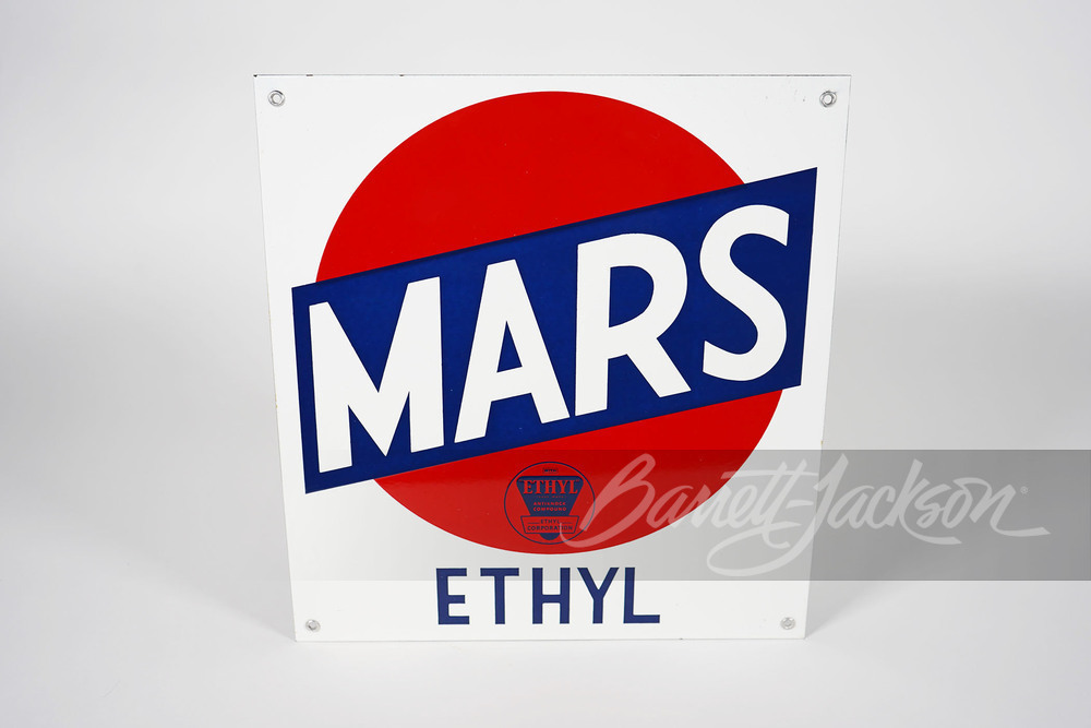 CIRCA 1940S-50S MARS WITH ETHYL PORCELAIN SIGN