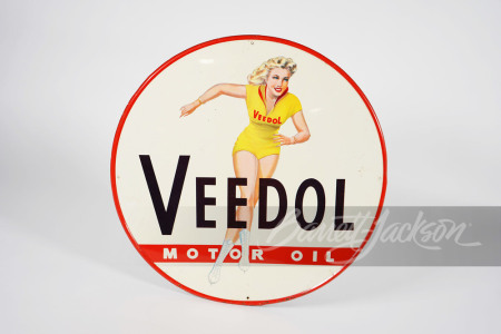 CIRCA 1950S VEEDOL MOTOR OIL TIN SIGN