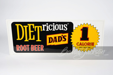 EARLY 1960S DIET DAD'S ROOT BEER TIN SIGN