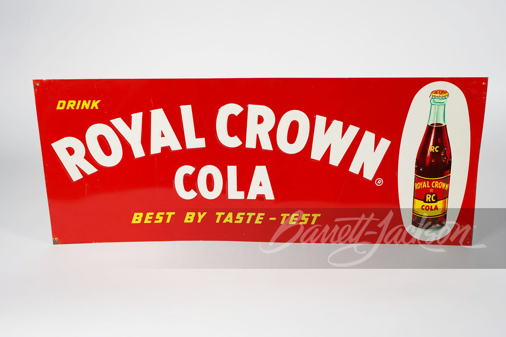 1950S ROYAL CROWN COLA TIN SIGN