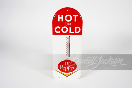 LATE 1950S-EARLY-60S DR PEPPER "HOT OR COLD" TIN THERMOMETER