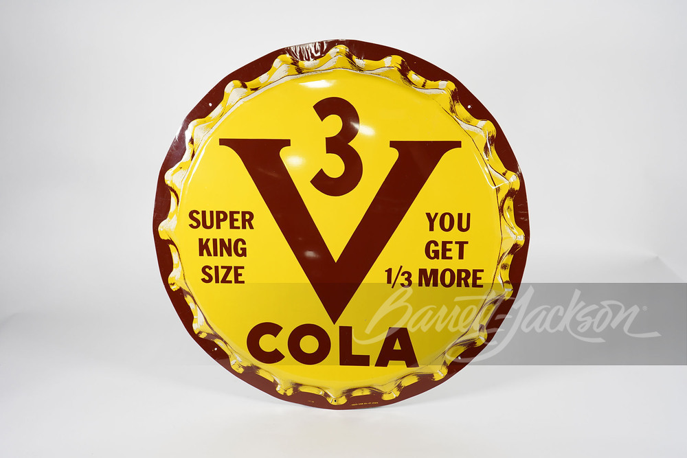 1950S V-3 COLA TIN SIGN