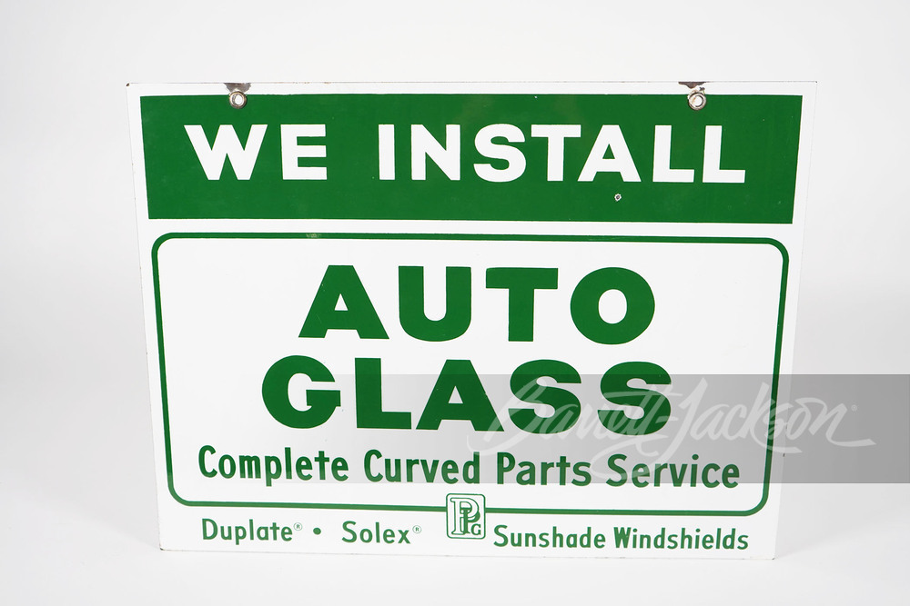 1950S PPG DUPLATE AUTO GLASS PORCELAIN SIGN
