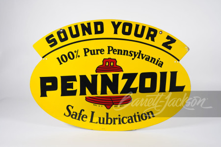 1965 PENNZOIL SOUND YOUR Z TIN SIGN