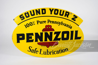 1965 PENNZOIL SOUND YOUR Z TIN SIGN - 2