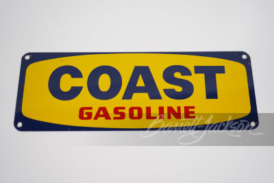 1940S COAST GASOLINE PORCELAIN SIGN