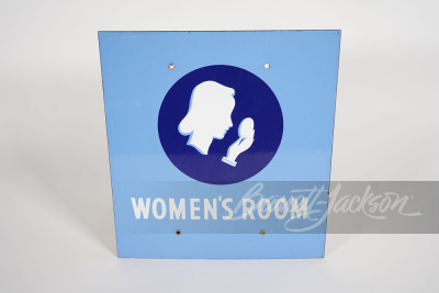 1940S UNION OIL WOMEN'S ROOM PORCELAIN SIGN