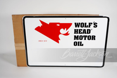 WOLF'S HEAD MOTOR OIL TIN SIGN