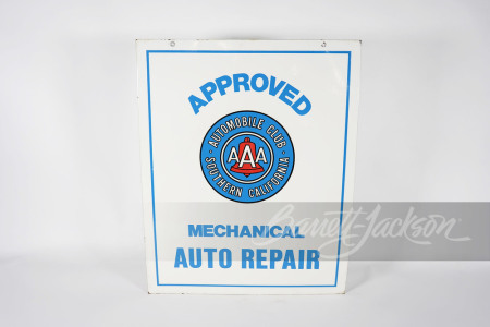 SOUTHERN CALIFORNIA AAA APPROVED AUTO REPAIR PORCELAIN SIGN