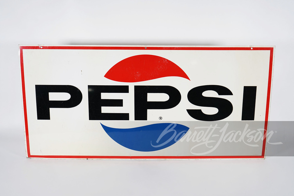 1970S PEPSI-COLA TIN SIGN