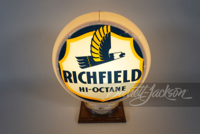 1940S RICHFIELD HI-OCTANE GASOLINE GLASS LENS GAS PUMP GLOBE - 2