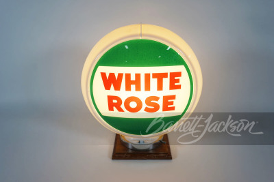 1950S WHITE ROSE GASOLINE GAS PUMP GLOBE