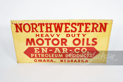 CIRCA 1940S-50S NORTHWESTERN MOTOR OILS TIN SIGN