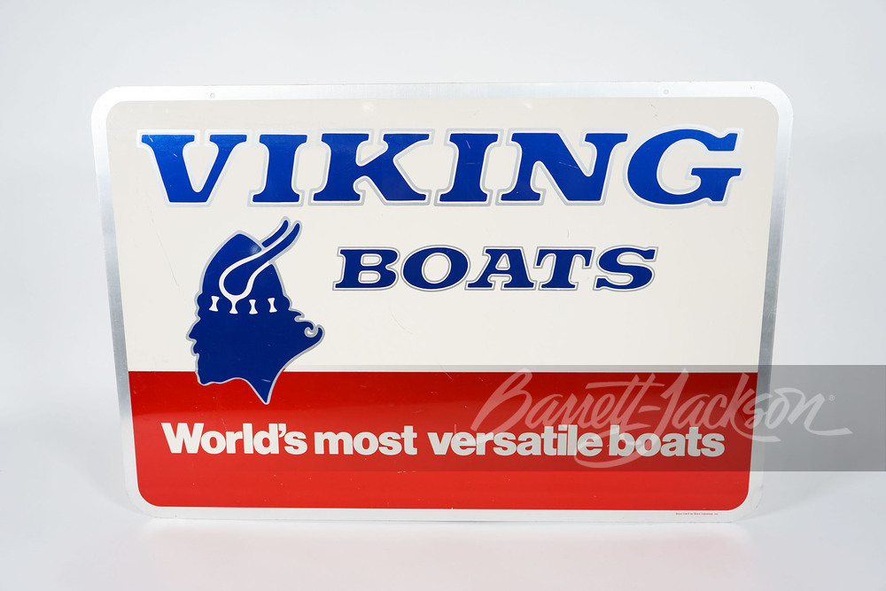 VIKING BOATS TIN SIGN