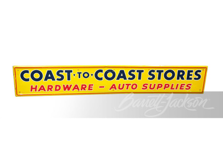 1959 COAST TO COAST STORES TIN SIGN