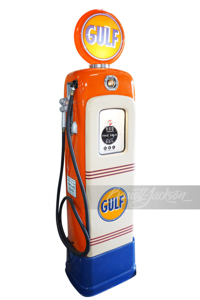 1946 GULF OIL MARTIN AND SCHWARTZ MODEL #80 RESTORED GAS PUMP