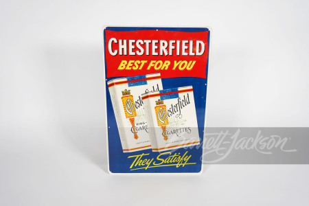 1950S CHESTERFIELD CIGARETTES TIN SIGN