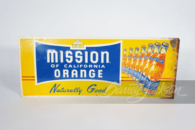 1950S MISSION ORANGE SODA OF CALIFORNIA TIN SIGN