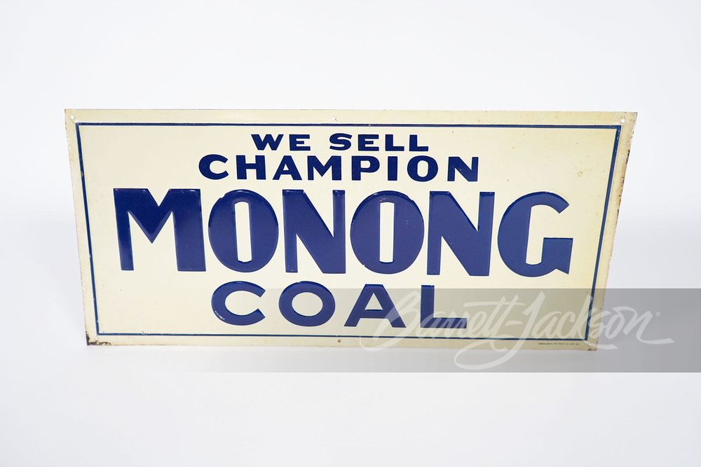 1930S WE SELL MONONG COAL TIN SIGN