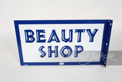 LATE-1950S EARLY-60S BEAUTY SHOP PORCELAIN SIGN