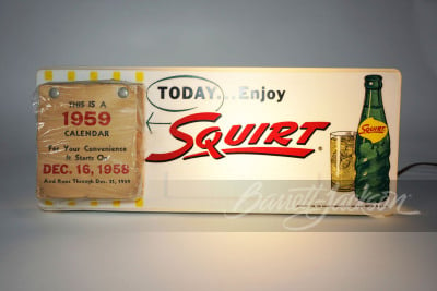 1959 SQUIRT SODA LIGHT-UP SIGN