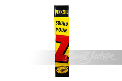 1952 PENNZOIL "SOUND YOUR Z" TIN SIGN