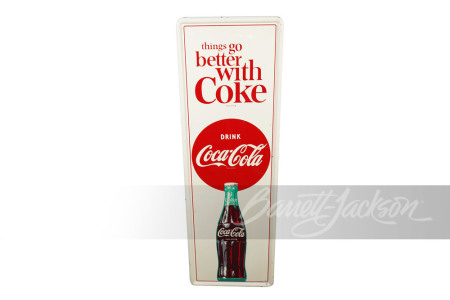 LATE 1950S-EARLY-60S COCA-COLA "THINGS GO BETTER WITH COKE" TIN SIGN