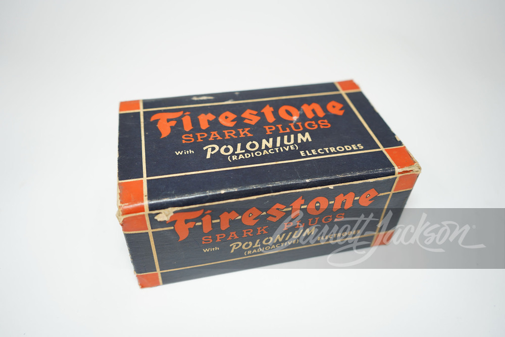 CIRCA 1930S FIRESTONE SPARK PLUGS COUNTERTOP DISPLAY