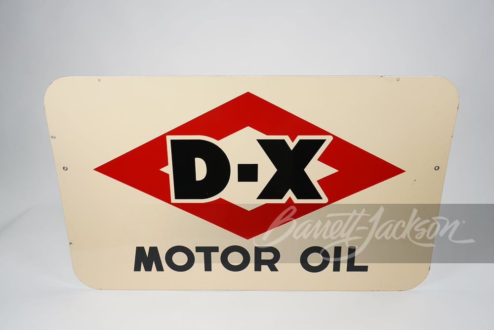 1950S DX MOTOR OIL PORCELAIN SIGN