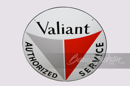 EARLY-1960S PLYMOUTH VALIANT PORCELAIN SIGN