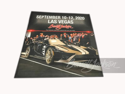 ADDENDUM ITEM - AUTHENTIC 2020 BARRETT-JACKSON LAS VEGAS COLLECTOR CAR AUCTION EVENT STAGE PROMOTIONAL BANNER.