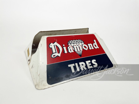 1940S DIAMOND TIRES METAL TIRE DISPLAY STAND SIGN