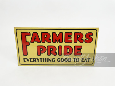 1930S FARMERS PRIDE EMBOSSED TIN SIGN