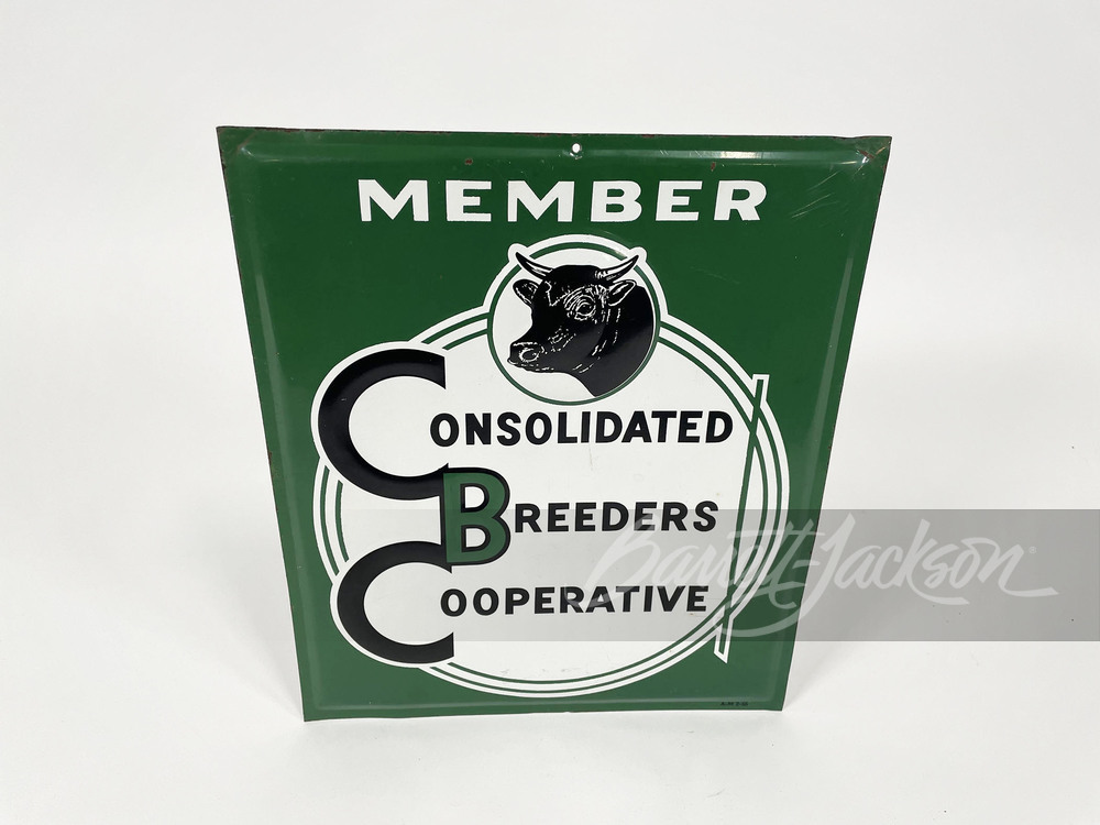 1955 CONSOLIDATED BREEDERS TIN SIGN