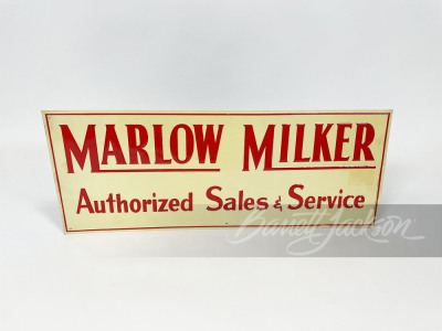 CIRCA 1930S MARLOW MILKER EMBOSSED TIN SIGN