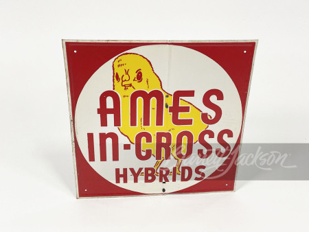 1950S AMES IN-CROSS HYBRIDS TIN SIGN