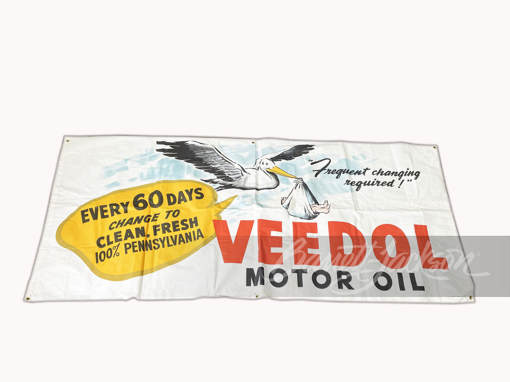 1950S VEEDOL MOTOR OIL CANVAS POSTER