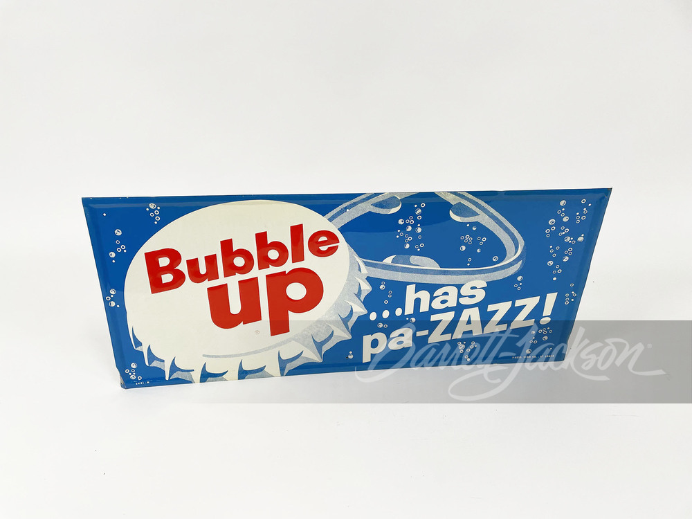 1960S BUBBLE-UP SODA TIN SIGN