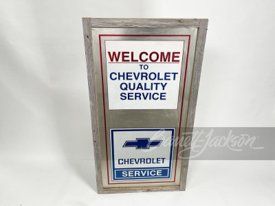 CIRCA 1970s CHEVROLET QUALITY SERVICE TIN SIGN