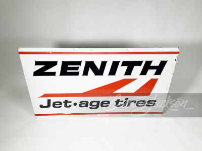 1960S ZENITH JET AGE TIRES TIN SIGN