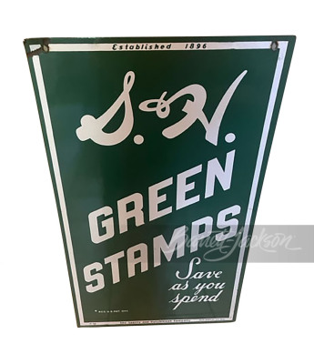 1956 S&H GREEN STAMPS PORCELAIN SIGN