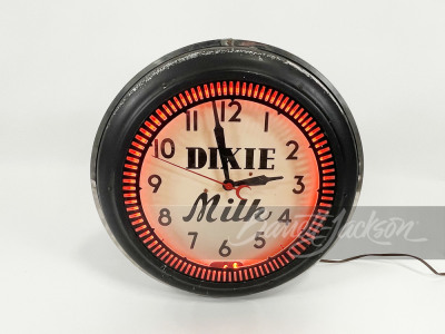 1930S DIXIE MILK NEON CLOCK