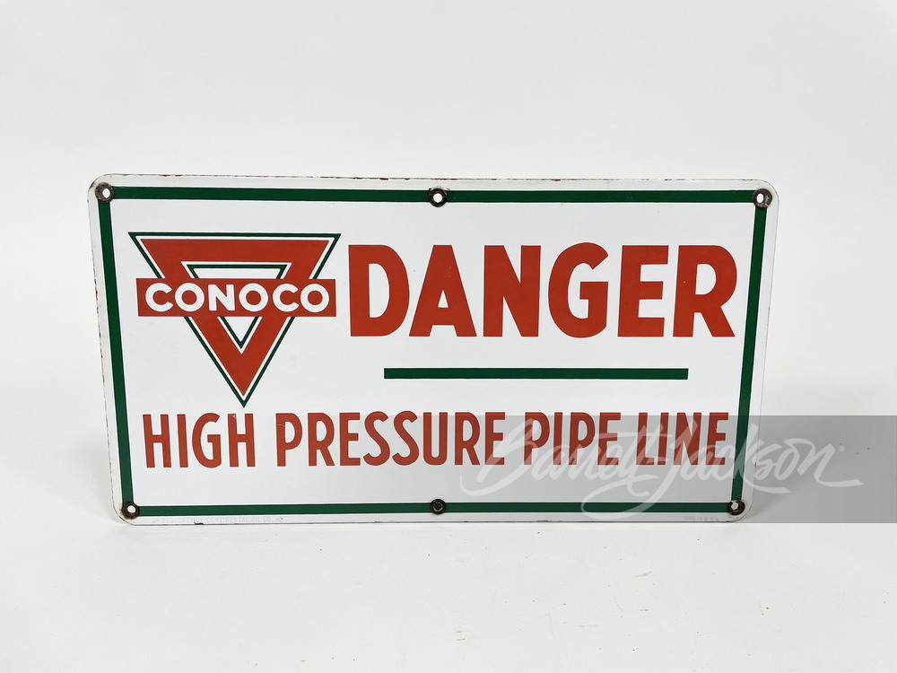 CIRCA 1940S-50S CONOCO PIPE LINE PORCELAIN SIGN