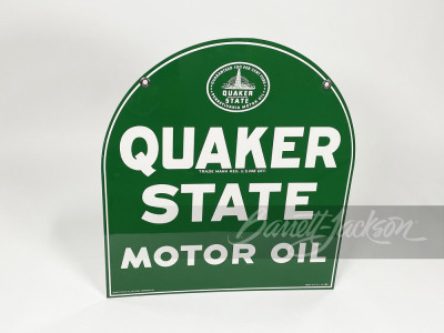 VINTAGE QUAKER STATE MOTOR OIL TIN SIGN - 2