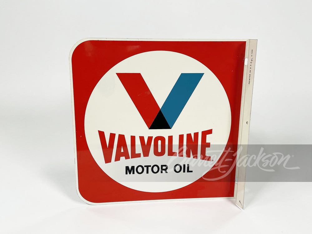 CIRCA EARLY 1960s VALVOLINE MOTOR OIL TIN SIGN